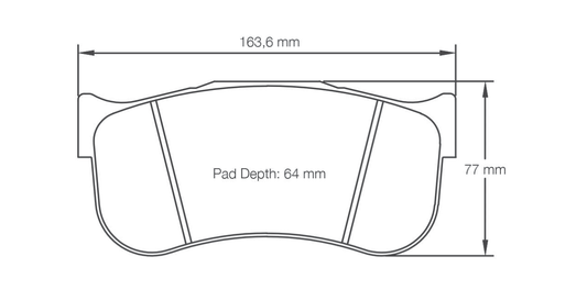 Pagid Racing Brake Pads 8101 - Brembo B28 6-Piston, GT3 / GT4 Front (Race Cars)