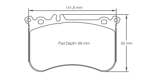 Pagid Racing Brake Pads 8188 - Front - Mercedes A 45 AMG W176, CLA 45 AMG, SLK 55 AMG R172