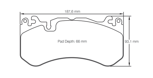 Pagid Racing Brake Pads 8238 - Front - Mercedes-AMG GT R / GT S, C 63 W205 (390mm), GL 63, ML 63, Audi RS6 C7