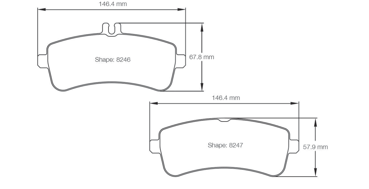 Pagid Racing Brake Pads 8246 - Rear - Mercedes-AMG GT R / GT S, C 63 AMG W205