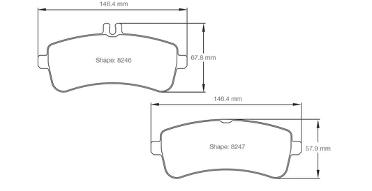 Pagid Racing Brake Pads 8246 - Rear - Mercedes-AMG GT R / GT S, C 63 AMG W205