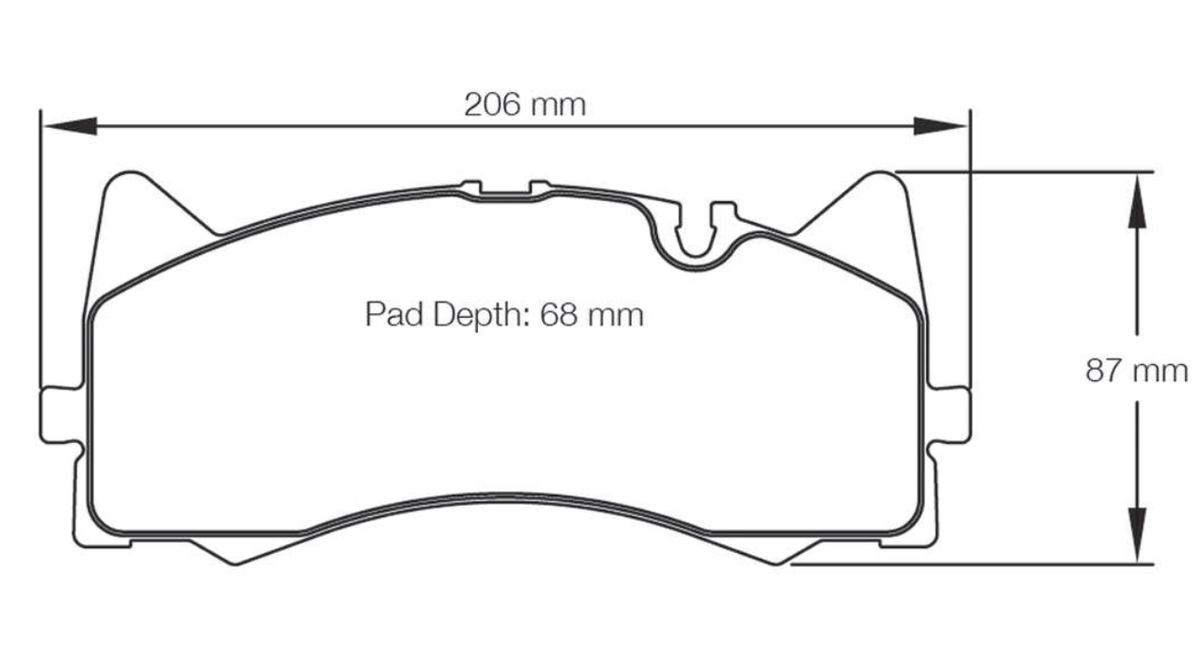 Pagid Racing Brake Pads 8257 - Front - Mercedes-AMG GT S, C 63 AMG W205 (360mm Akebono Brakes)