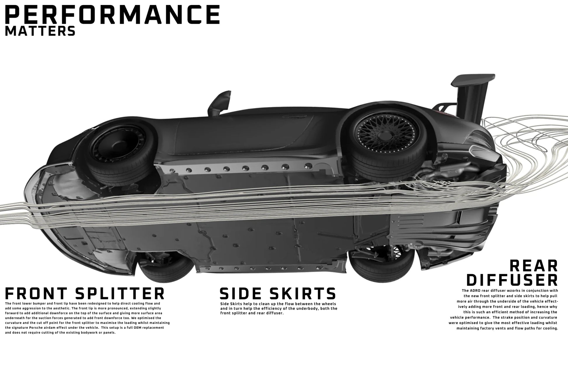 Porsche 992.1 GT3 Pre - Preg Carbon Fibre AT - P Swan Neck Rear Wing by Adro - | Rear Wings | FD Racing