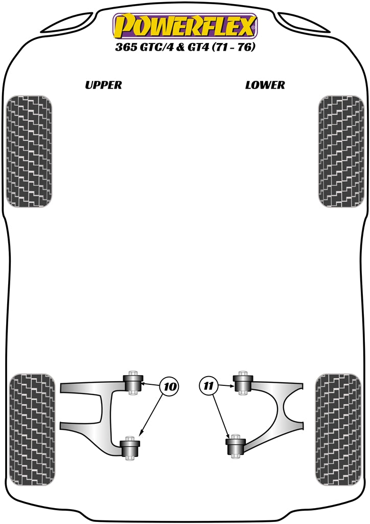 Powerflex diagram for the 365GT4 & GTC/4: this part is position 11