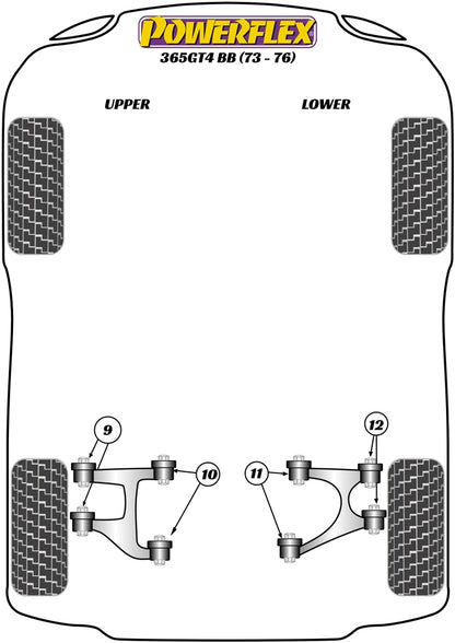 Powerflex diagram for the 365GT4 BB: this part is position 11