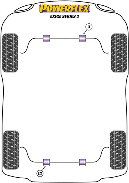 Powerflex diagram for the Exige Series 3: this part is position 13
