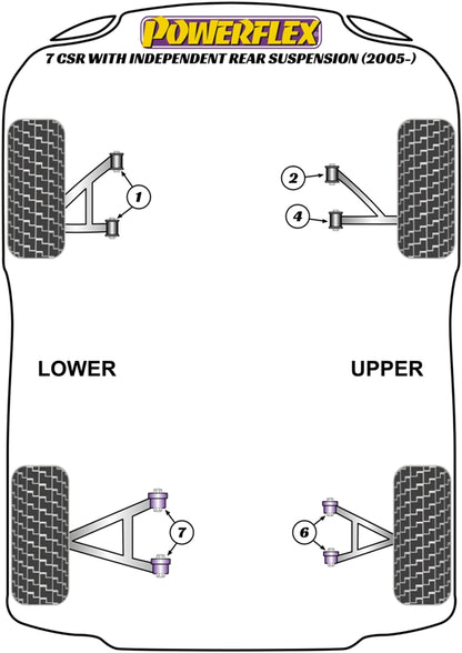 Powerflex diagram for the 7 CSR with Ind. Rear Susp: this part is position 4