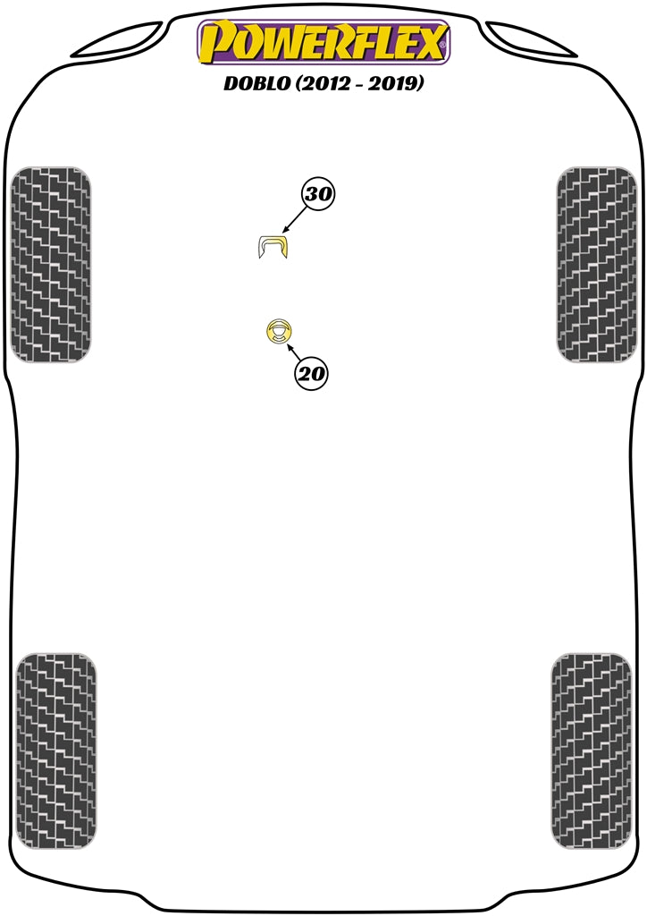 Powerflex diagram for the Doblo 263: this part is position 20