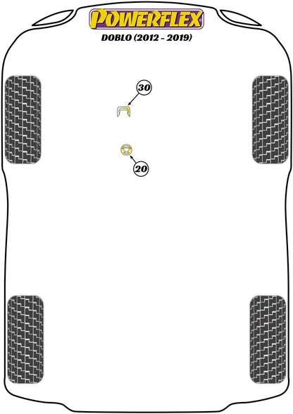 Powerflex diagram for the Doblo 263: this part is position 20