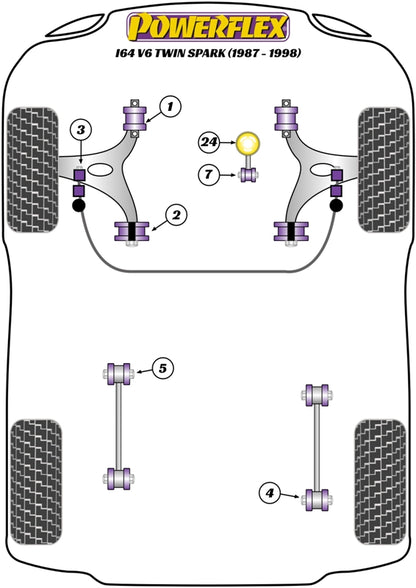 Powerflex diagram for the 164 V6 & Twin Spark: this part is position 7