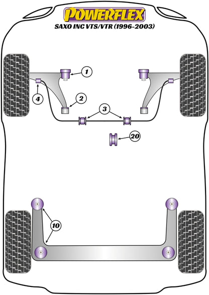 Powerflex diagram for the Saxo inc VTS/VTR: this part is position 1