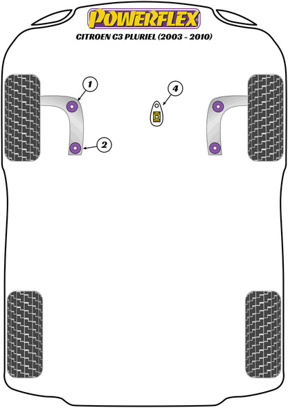Powerflex diagram for the C3 Pluriel: this part is position 4