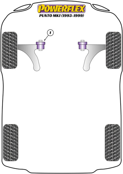 Powerflex diagram for the Punto MK1: this part is position 1