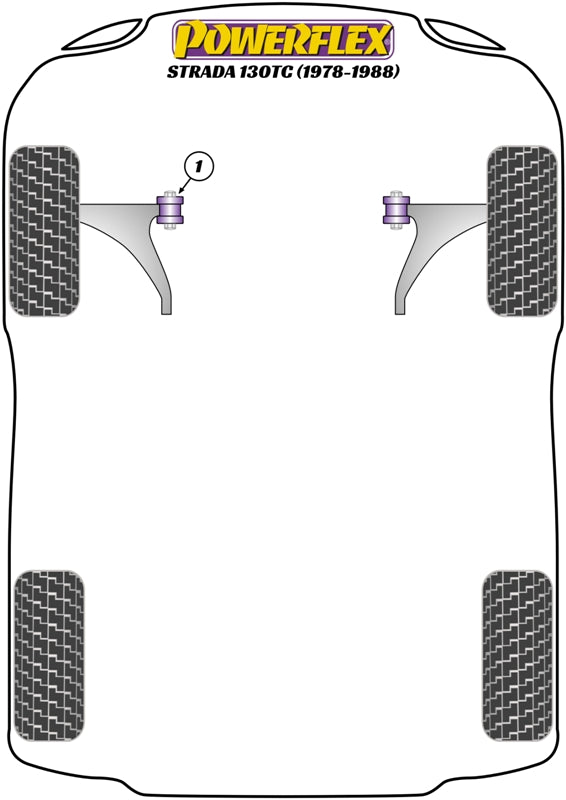 Powerflex diagram for the Ritmo / Strada Abarth 130TC: this part is position 1