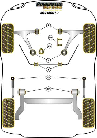 Powerflex diagram for the Abarth 500/595/695: this part is position 1