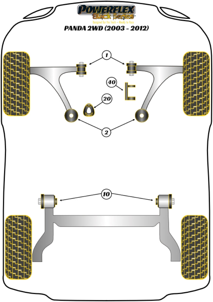 Powerflex diagram for the Panda Gen 2 169 2WD: this part is position 2