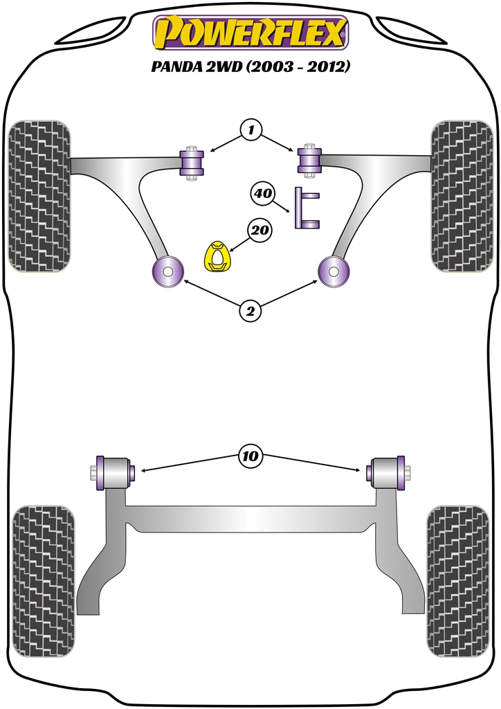 Powerflex diagram for the Panda Gen 2 169 2WD: this part is position 40