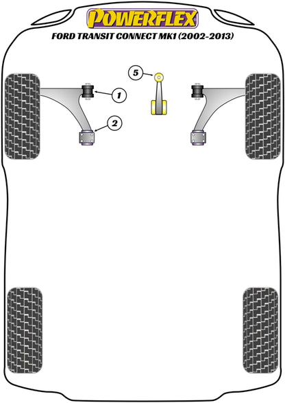 Powerflex diagram for the Transit Connect Mk1: this part is position 5