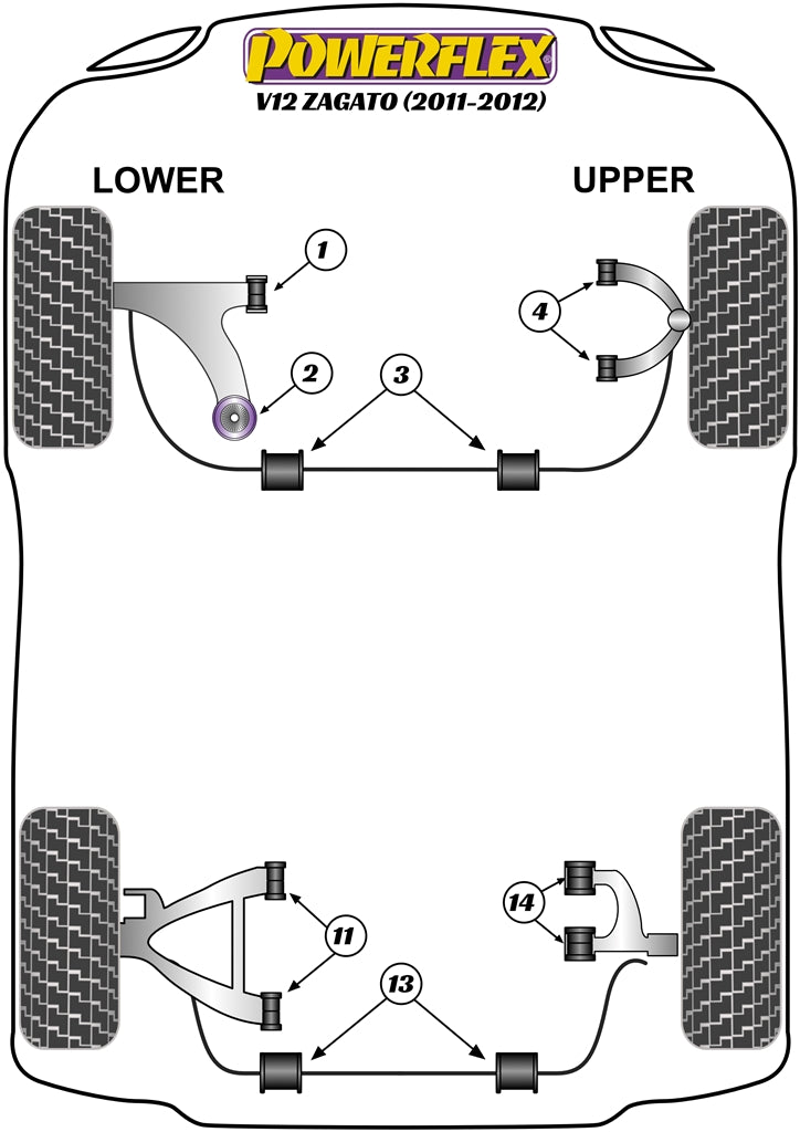 Powerflex diagram for the V12 ZAGATO: this part is position 3