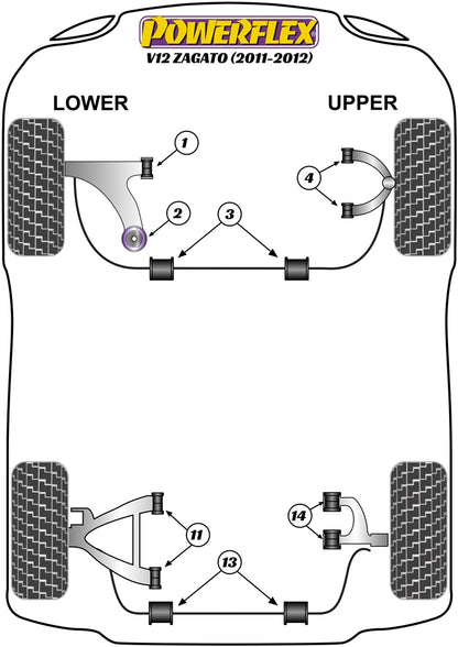 Powerflex diagram for the V12 ZAGATO: this part is position 3