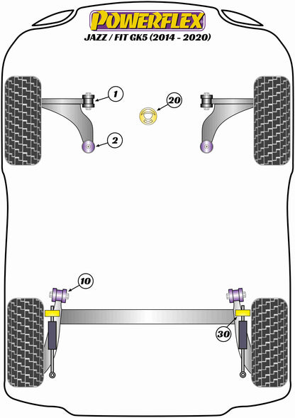 Powerflex diagram for the Jazz / Fit GK5: this part is position 1