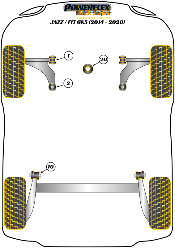 Powerflex diagram for the Jazz / Fit GK5: this part is position 2