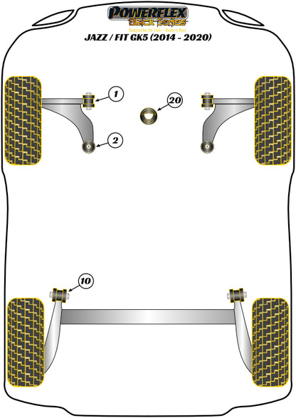 Powerflex diagram for the Jazz / Fit GK5: this part is position 2