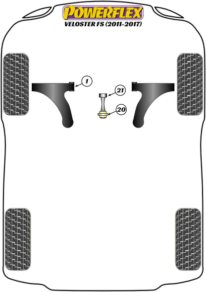 Powerflex diagram for the Veloster FS: this part is position 1