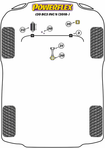 Powerflex diagram for the i20 BC3 inc N: this part is position 20