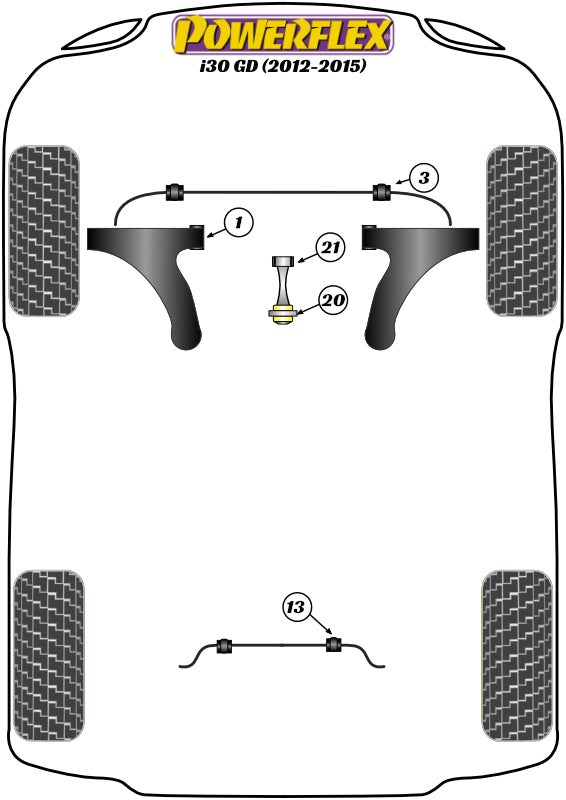 Powerflex diagram for the i30 GD: this part is position 21