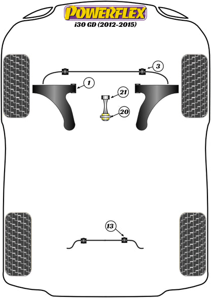 Powerflex diagram for the i30 GD: this part is position 21
