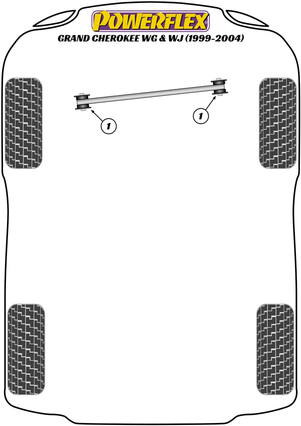 Powerflex diagram for the Grand Cherokee WG & WJ: this part is position 1