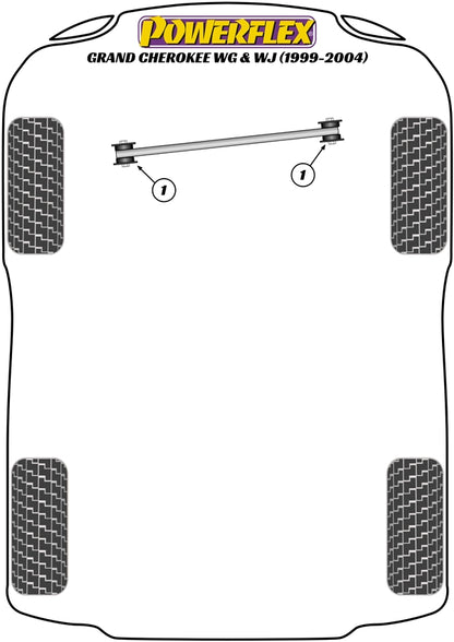 Powerflex diagram for the Grand Cherokee WG & WJ: this part is position 1