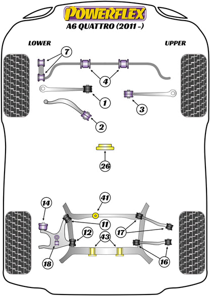 Powerflex diagram for the A6 Quattro: this part is position 26