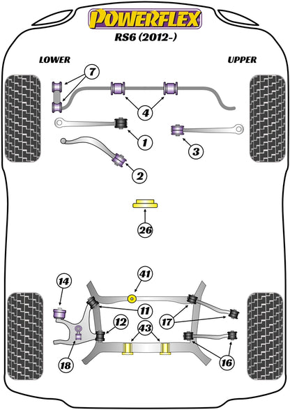 Powerflex diagram for the A6 / S6 / RS6 RS6: this part is position 26