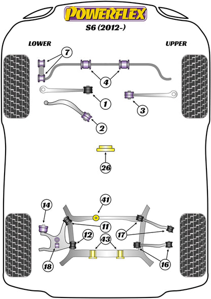 Powerflex diagram for the A6 / S6 / RS6 S6: this part is position 26