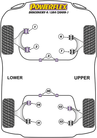 Powerflex diagram for the Discovery 4 / LR4: this part is position 6
