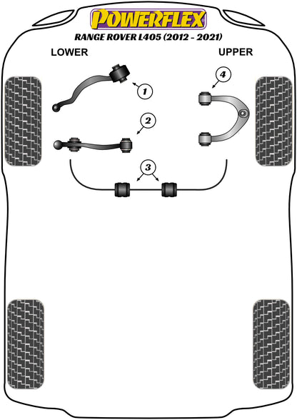 Powerflex diagram for the Range Rover L405: this part is position 1