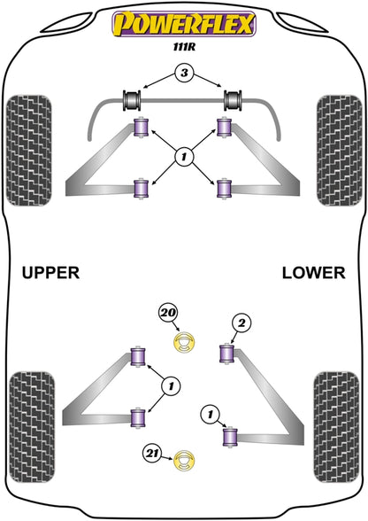 Powerflex diagram for the Elise 111R: this part is position 3