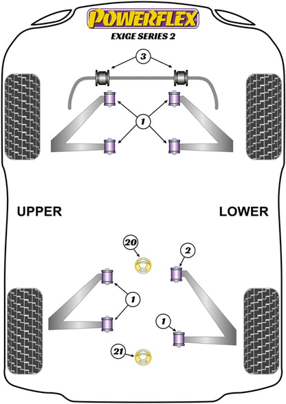 Powerflex diagram for the Exige Series 2: this part is position 20