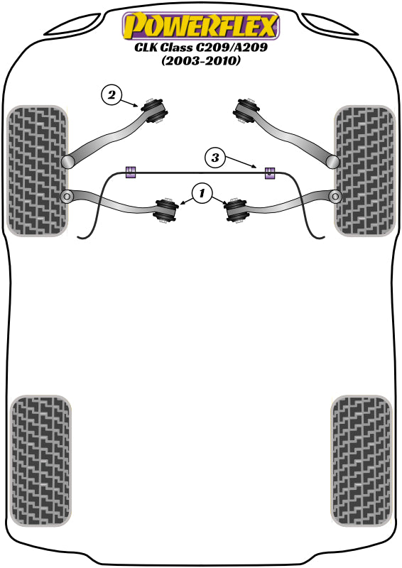 Powerflex diagram for the CLK W209/C209/A209: this part is position 3