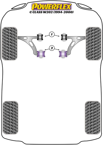 Powerflex diagram for the C-CLASS W202: this part is position 1