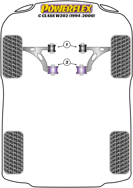 Powerflex diagram for the C-CLASS W202: this part is position 2
