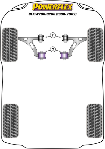 Powerflex diagram for the CLK W208/C208/A208: this part is position 2