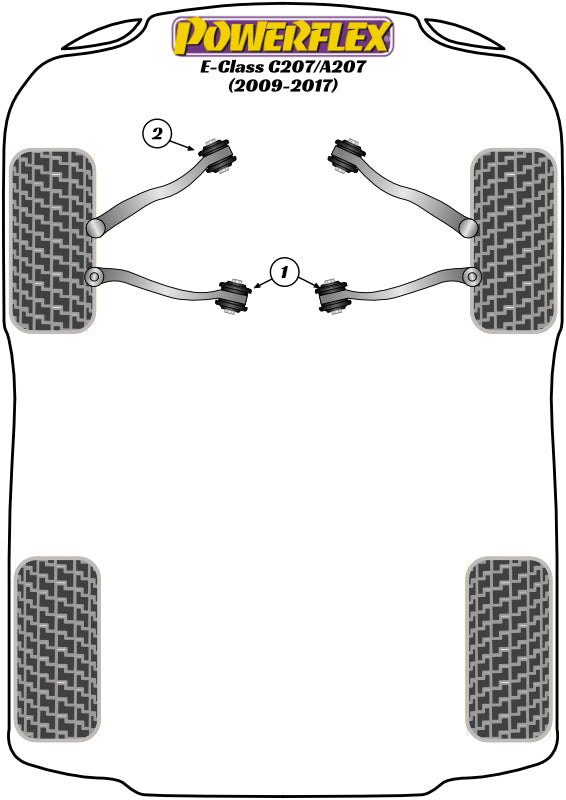 Powerflex diagram for the E-CLASS C207/A207: this part is position 1