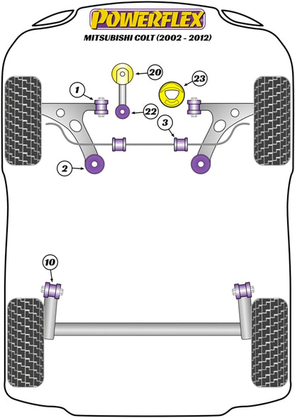 Powerflex diagram for the Colt: this part is position 1