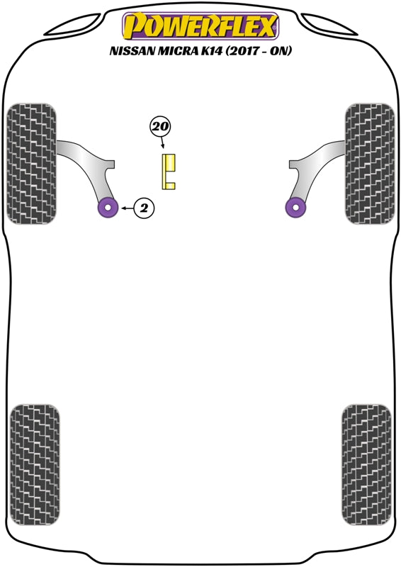 Powerflex diagram for the Micra K14 - Gen5: this part is position 20