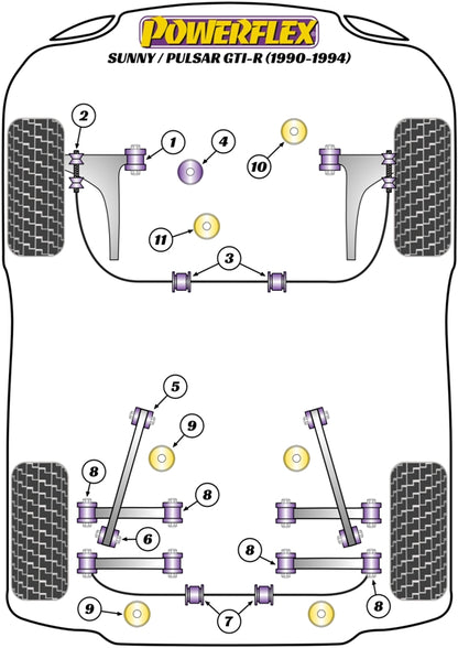 Powerflex diagram for the Pulsar/Sunny GTi-R: this part is position 10