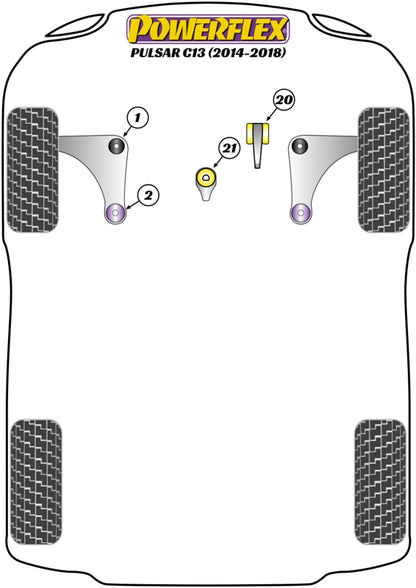 Powerflex diagram for the Pulsar C13: this part is position 2