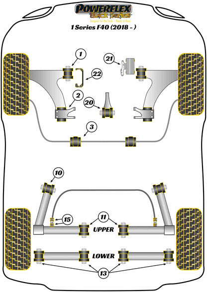 Powerflex diagram for the 1 Series F40: this part is position 1